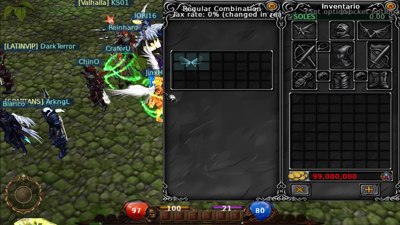 Alas de Elfa creadas en la máquina Chaos de Noria